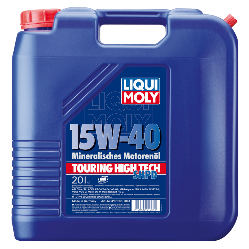 Минеральное моторное масло Touring High Tech SHPD-Motoroil 15W-40 - 20 л